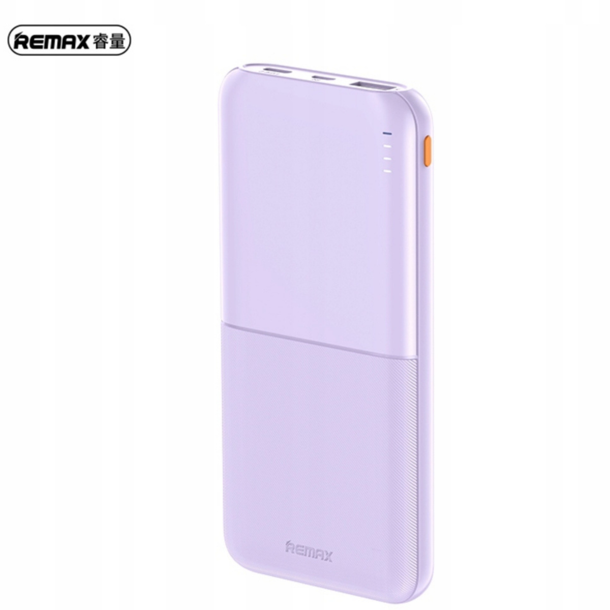 REMAX Lango2 Powerbanka 10000 mAh – ultra tenká, rychlé nabíjení 2.4A, USB-C, Lila